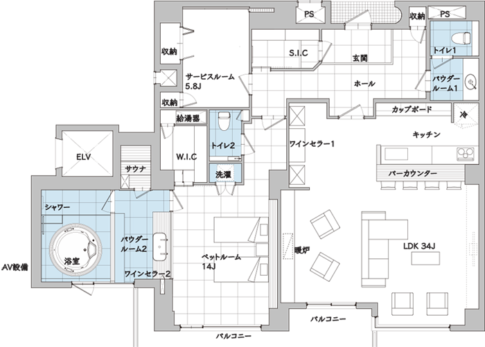祇園別邸_リフォーム後平面図 